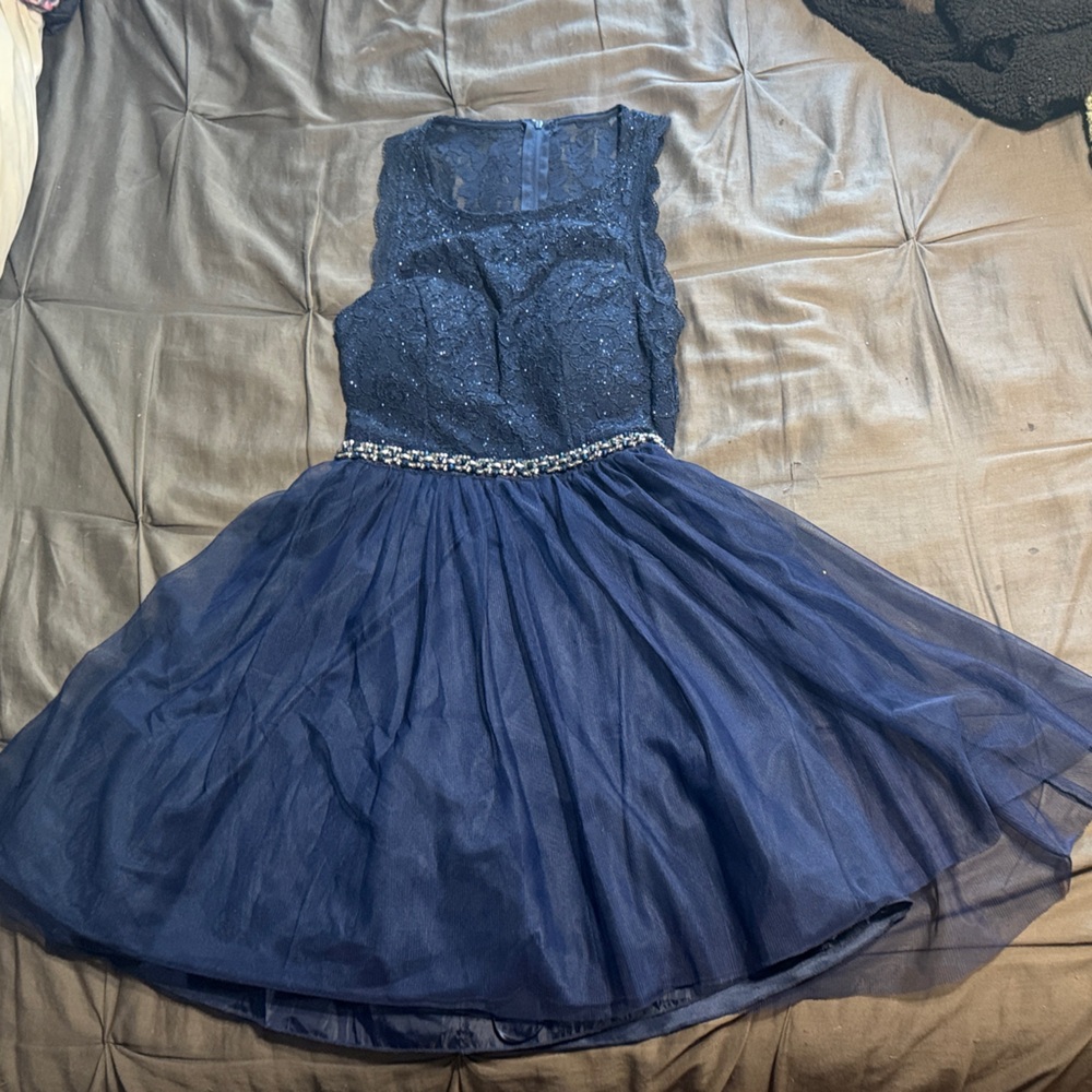 Elegant Navy Blue Dress